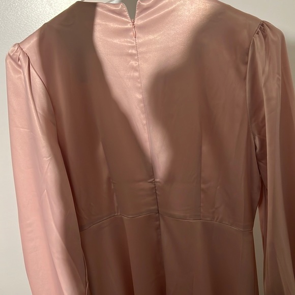 NWT Pink Satin Maxi Dress - Picture 3 of 4